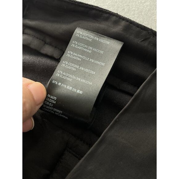 NWT Anthropologie The Essential Velvet Slim Trousers Black size 12 $120 - Picture 12 of 14